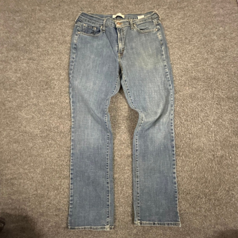 Levi's Jeans Womens Size 12 Medium 505 Straight Leg Blue Stretch Denim Classic
